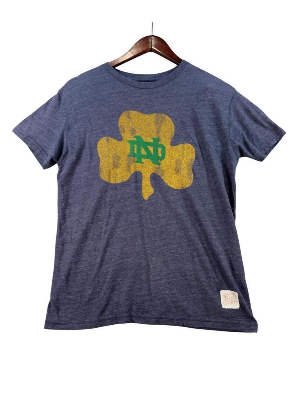Retro Brand Notre Dame Shamrock Tee Size Small